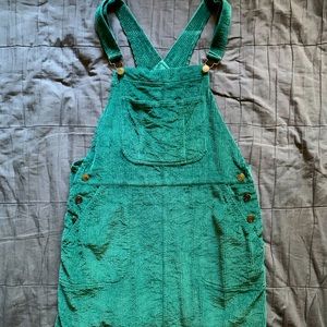 Wild Fable corduroy dark teal size medium overall jumper mini dress